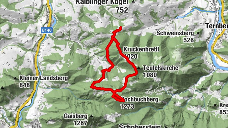 Rieglergut - Schneeherrgott - Kapelle - Grünburger Hütte - Hochbuchberg - Kruckenbrettl