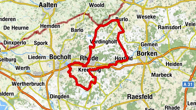 Grenzenlose Naturerlebnisse - Route 07 - Von Rhede zum Burlo-Vardinholter Venn