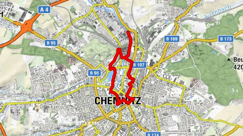 Purple Path: Rundweg durch Chemnitz