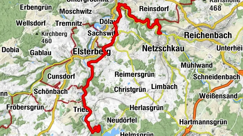 Vogtland Panorama Weg® - Etappe 1 (Netzschkau - Jocketa)