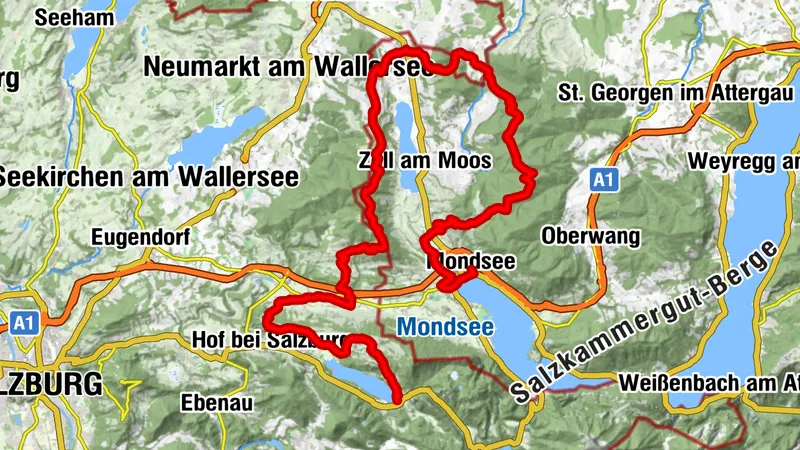 BergeSeen 01 avec le eMTB de Mondsee à Fuschl am See