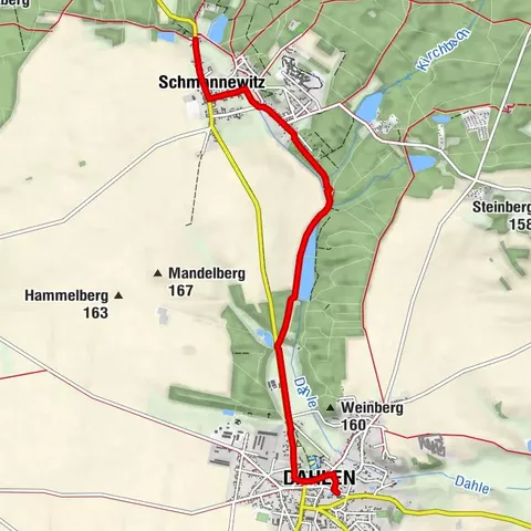 Lutherweg Sachsen - Zuwegung von Dahlen nach Schmannewitz