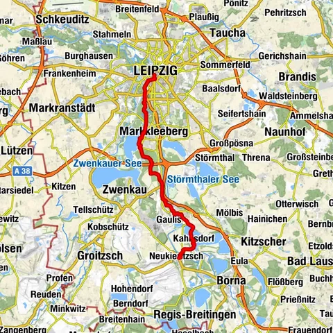 Lutherweg Sachsen von Neukieritzsch nach Leipzig