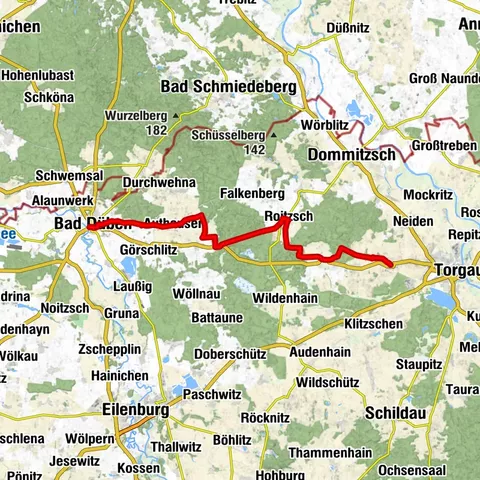 Lutherweg Sachsen von Bad Düben nach Dreiheide