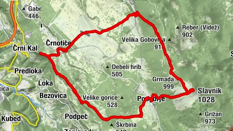 Prešnica-Slatnik-Kraški rob-Prešnica