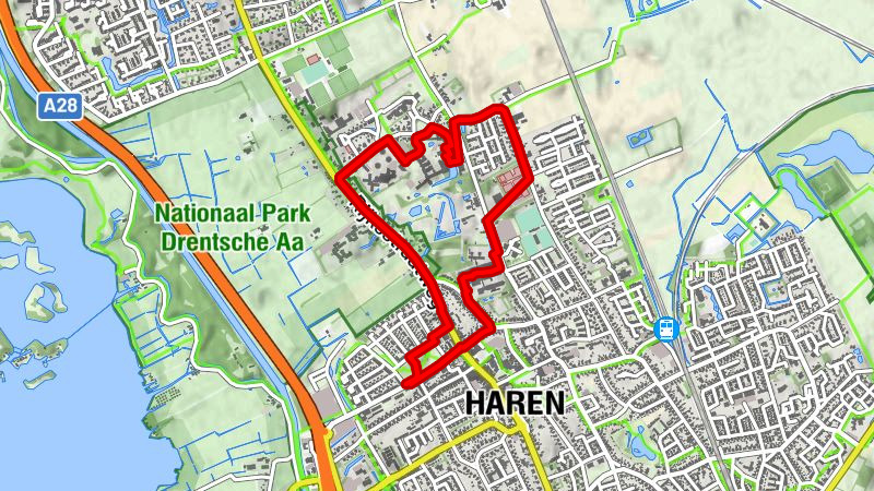 5,2 km - Rondje Hortus Botanicus - Haren