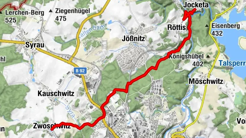 Vogtland Panorama Weg® - Etappe 2 (Jocketa - Zwoschwitz)