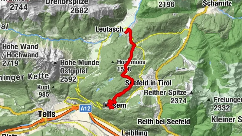 1. Winterweitwanderung Tirols - Etappe 2 - Von Leutasch nach Mösern