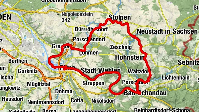 Tour um die Vordere Sächsische Schweiz