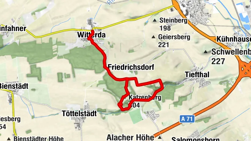 Rundwanderung: Witterda - Friedrichsdorf - Grundmühle/Orphalgrund