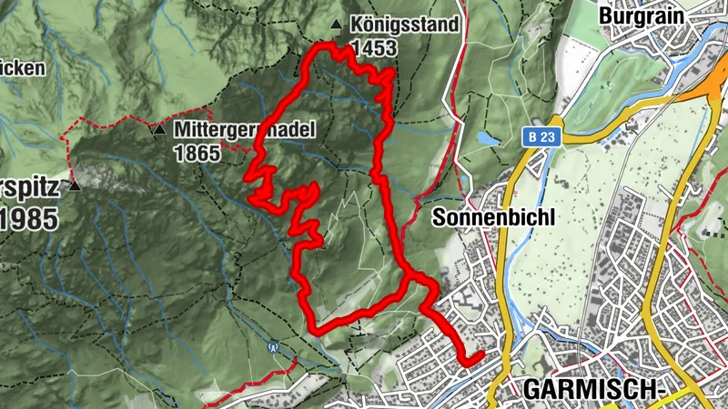 Königstand Rundtour auf schmalen Pfaden