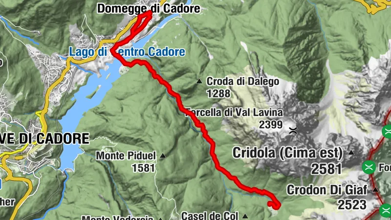 De Domegge à Rifugio Padova