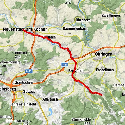 Brettachtal-Radweg