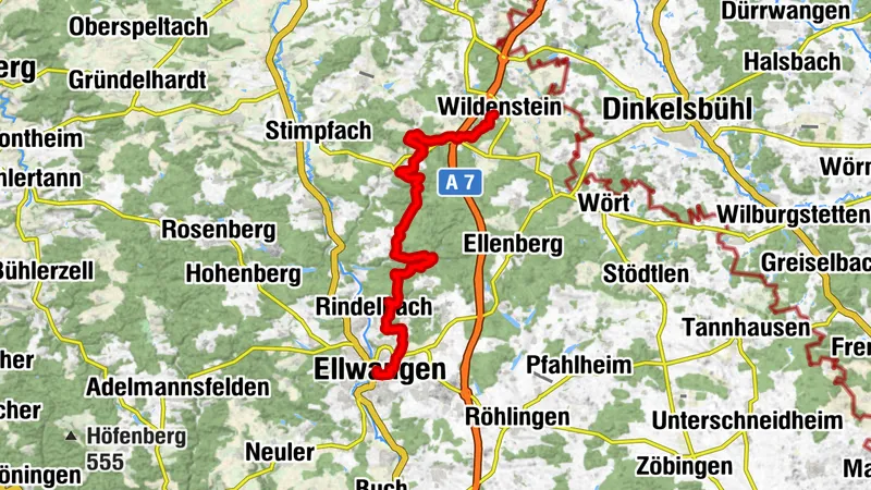 Kocher-Jagst-Trail: Jagststeig 4. Etappe - Wald und Wallfahrtskirche