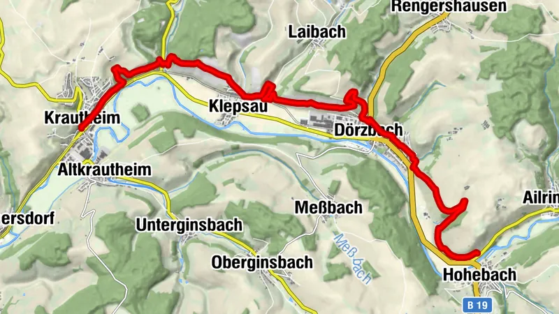 Kulturwanderweg Jagst - 6. Etappe Krautheim bis Dörzbach-Hohebach