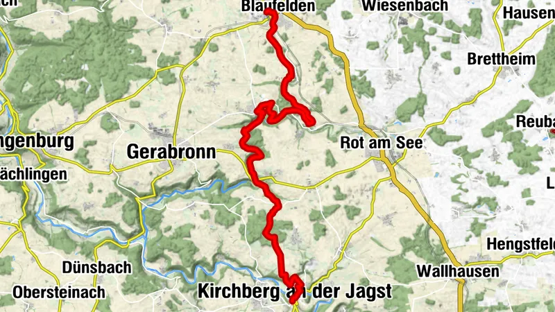 Kocher-Jagst-Trail: Jagststeig 1. Etappe - Über tiefen Tälern