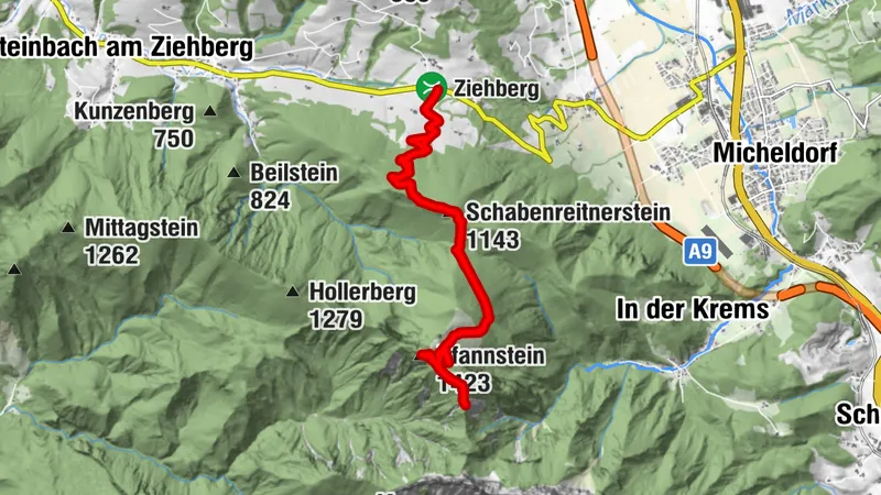 Richtung Kremsmauer / Schabenreiterstein -> Rauer Kalbling -> Nackter Kalbling -> Pfannstein