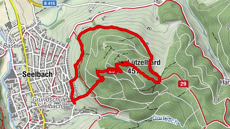 Burgruine Lützelhard Rundweg