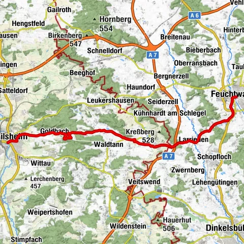 Verbindung Crailsheim - Feuchtwangen