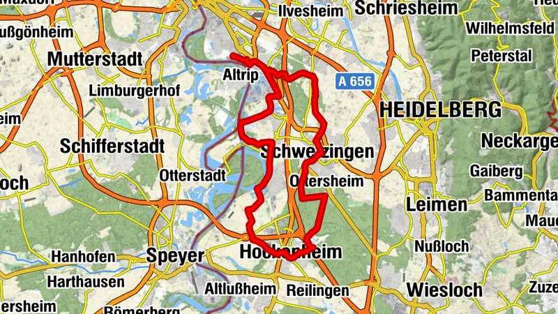 Rundtour Mannheim - Hockenheim - Schwetzingen