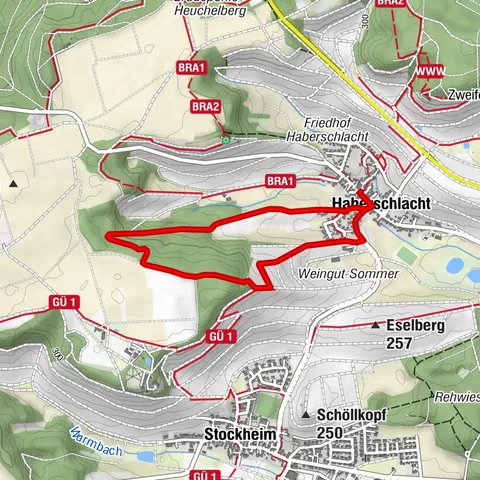 Haberschlachter Rundwanderwege-Rosengartenweg