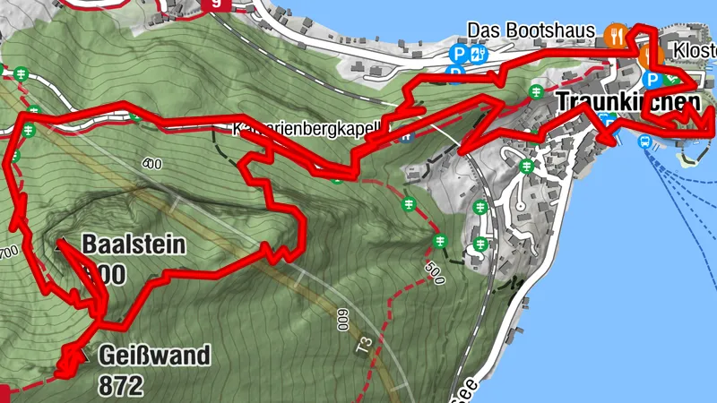 Traunkirchen - Geißwand - Baalstein - Kalvarienberg - Johannesberg