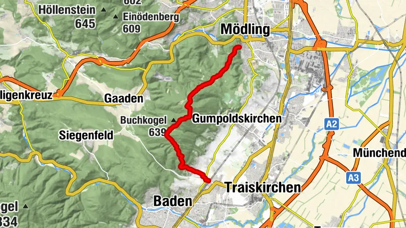 Mödling (WaldgasthausPockerl) - Anninger - Pfaffstättner Kogel - Pfaffstätten