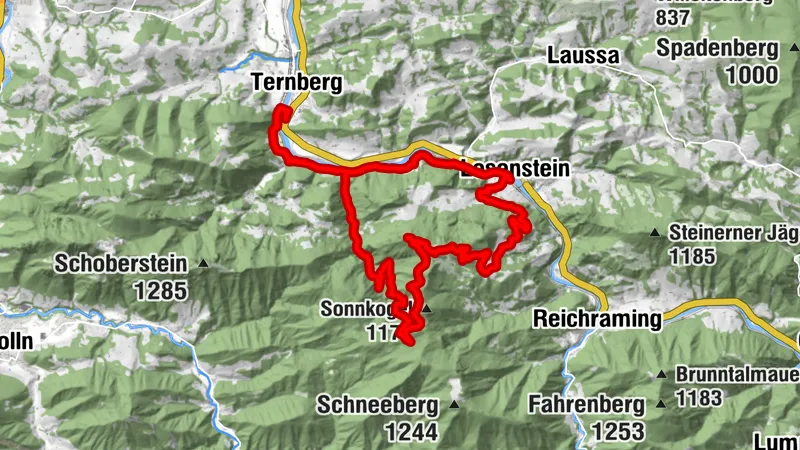 Von Ternberg auf die Hohe Dirn und nach Losenstein und zurück nach Ternberg