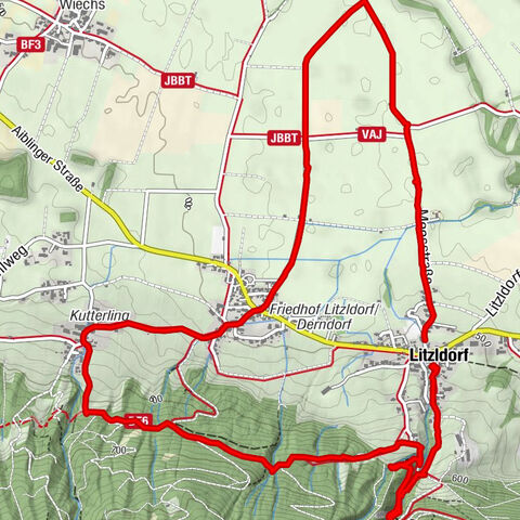 Hundewanderung auf dem Leiblweg ab Litzldorf