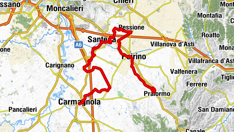 Grand Parcours Gravel dans l'Au-delà de la Colline Turinoise - Jour 4 - de Carmagnola à Pralormo