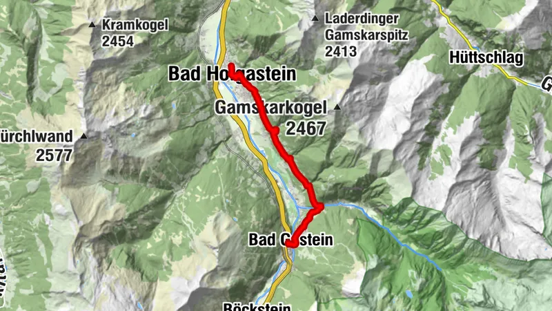 Bad Hofgastein nach Bad Gastein