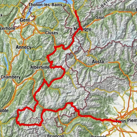 Sommertour 2026 – Gesamtstrecke bis Turin