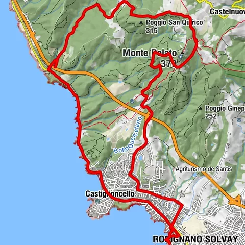 Rosignano Marittimo Ciclismo discesa da pian del lupo (difficile)