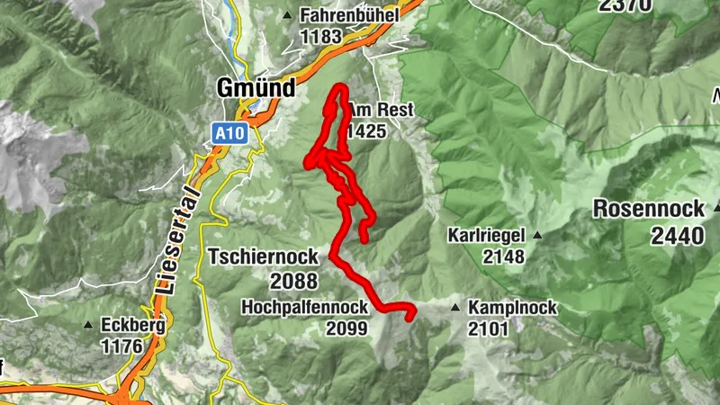 Millstätterhütte-Hochpalfennock-Tschiernock-Am Rest-Hoferhütte-Freestyle zurück zu Millstätterhütte