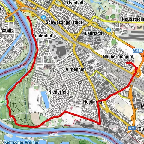 Mannheim, Von Neuhermsheim zu den Rheinterrassen