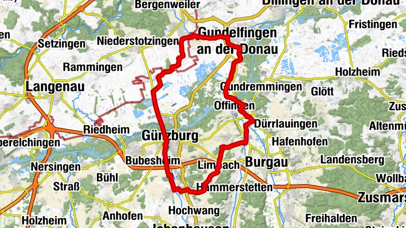 Radtour von Bächingen zum Mittagstisch und Café 7 - 51,5 km, 150 hm