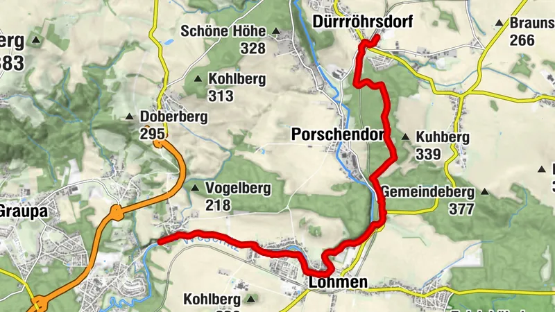 Durch den Liebethaler Grund: Pirna-Liebethal - Lohmen - Dürrröhrsdorf-Dittersbach