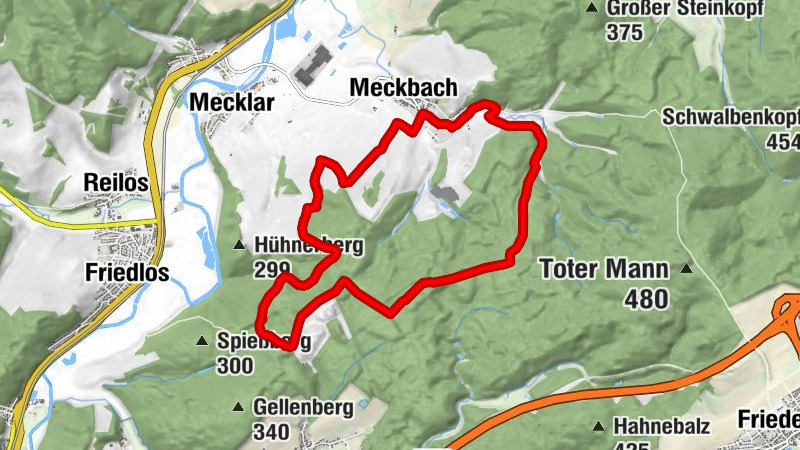 Tour "Südliches Meckbach" Ludwigsau, Hessen