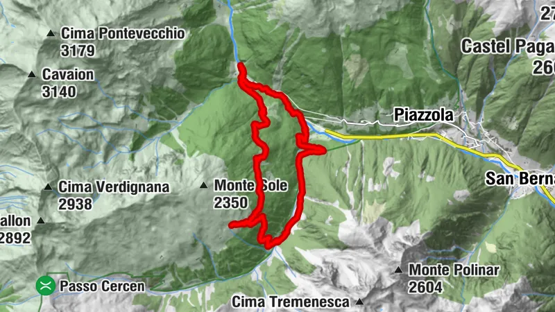Fontanin - Malga Sole Alto - Ponte Sospeso + Percorso a piedi nudi