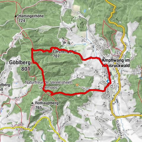 Göblberg (801m) - höchster Berg im Hausruck