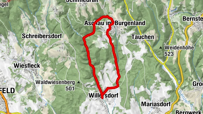 Willersdorfer Schlucht, Aschau, Willersdorf
