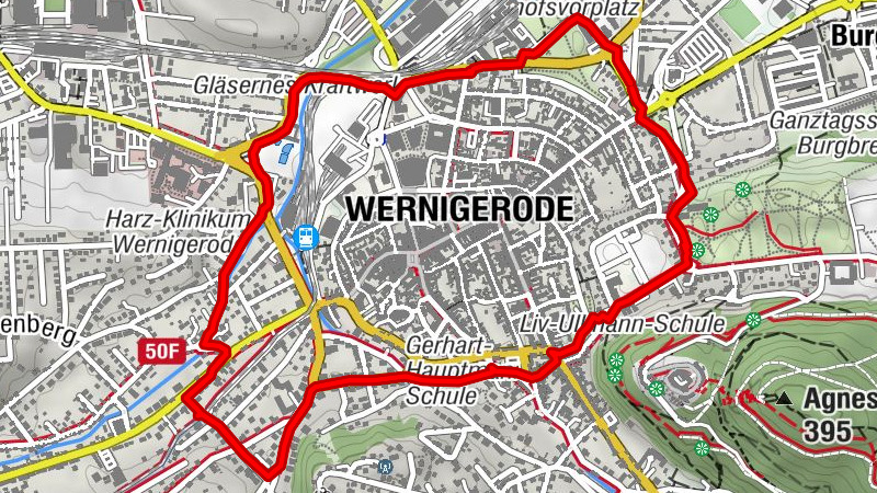 Laufrunde ums Zentrum von Wernigerode