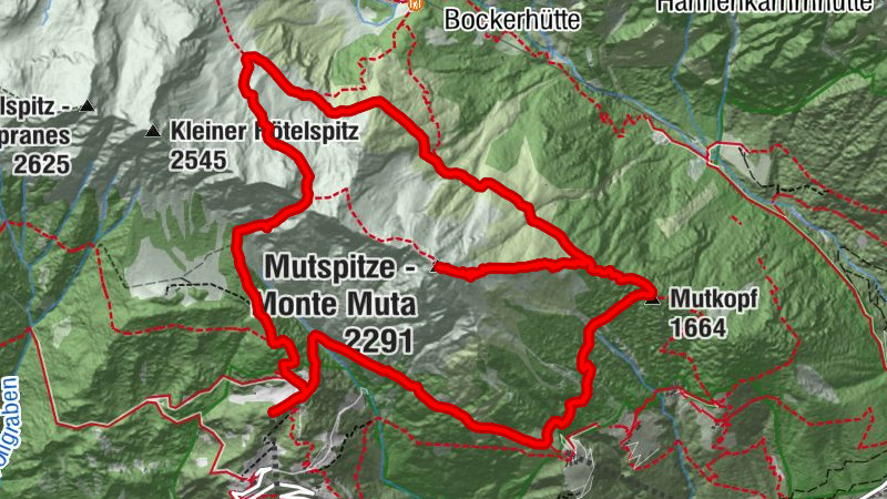 Wanderung Leiter Alm - Taufenscharte - Mutspitze - Leiter Alm