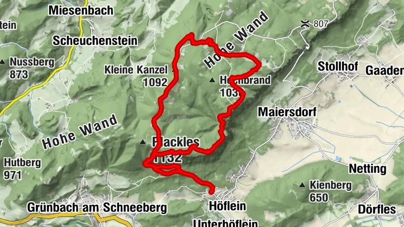 Hohe Wand Plateau Wanderung