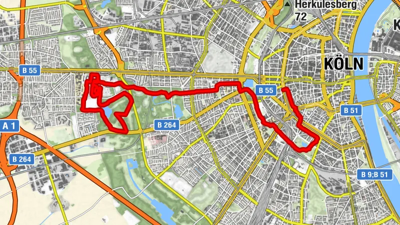 Von der Kölner Innenstadt durch die Lindenthaler Kanäle nach Müngersdorf #LL2ROM N020