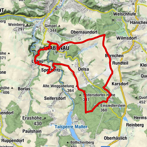 Le circuit de randonnée de Rabenau