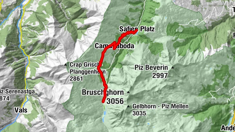 735.03 Walserweg Safiental : Safien Platz - Thalkirch, Turra