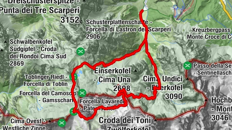 Dreizinnen-Querung: Fischleintal - Cengia-Tal - Auronzo