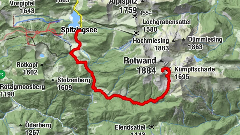 Rotwandhaus - Kümpflscharte - Kümpflalm - Waitzinger Winterstube - Spitzingsee, Kirche