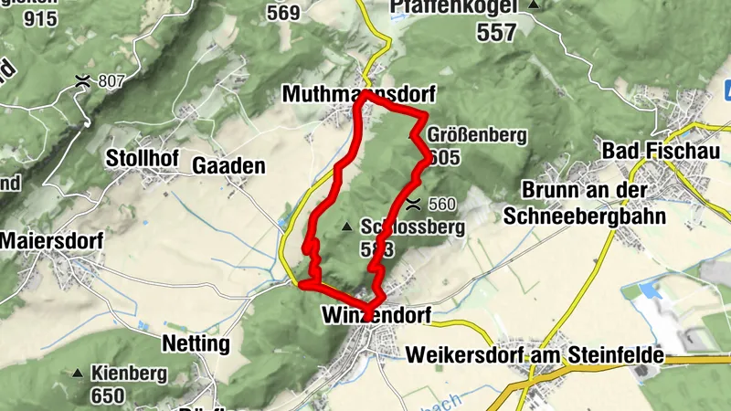 "To Größenberg" - Winzendorf circular hiking route No. 7